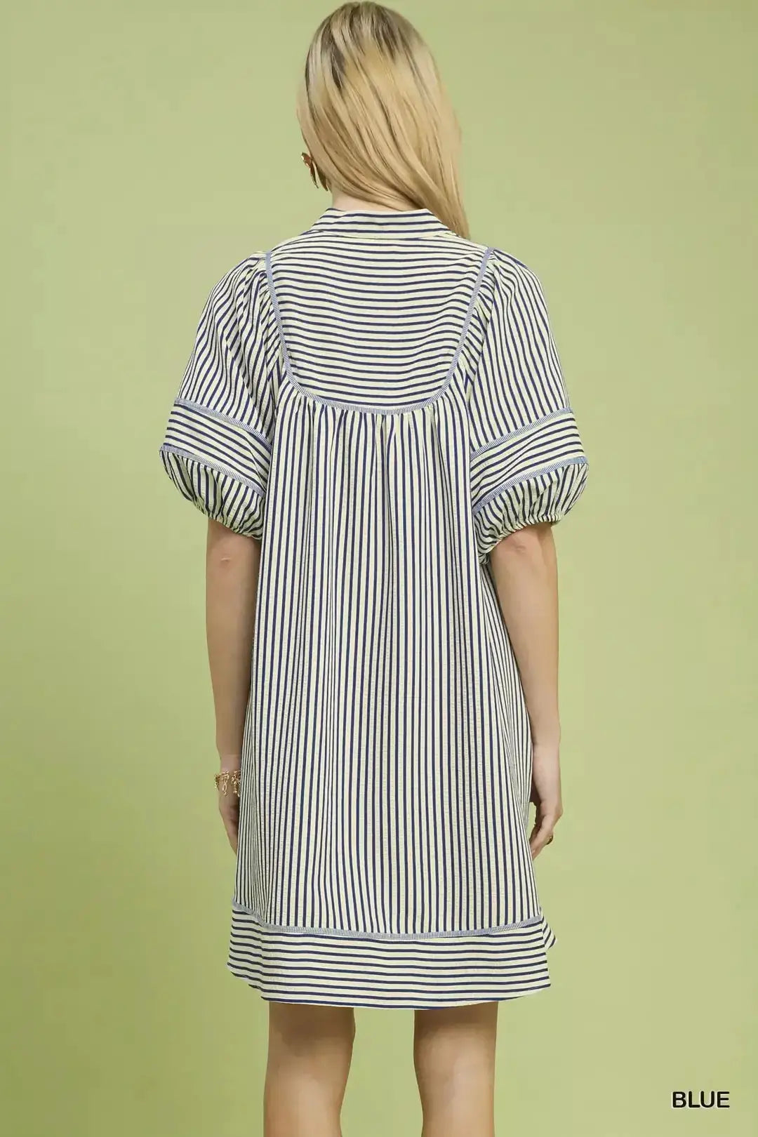 UMGEE STRIPE DRESS-NAVY
