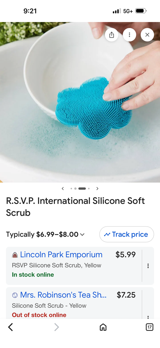 FLOWER SHAPED SCRUBBER/TURQ