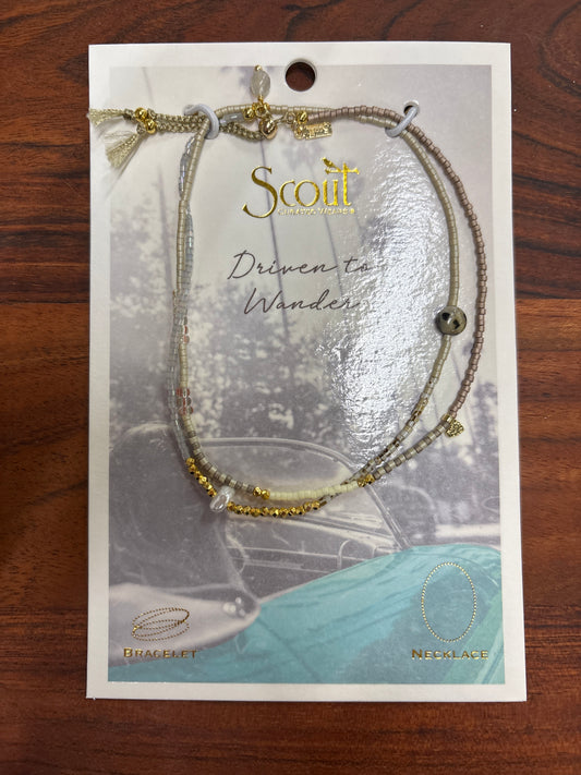 SCOUT MIXED MEDIA WRAP BR/NK- MAGIC/LABRADORITE GOLD