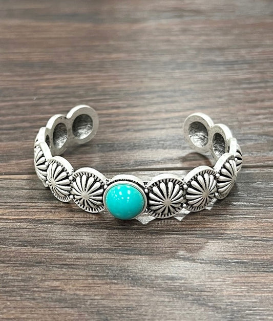 ISAC-CONCHO TURQ CUFF BRACELET
