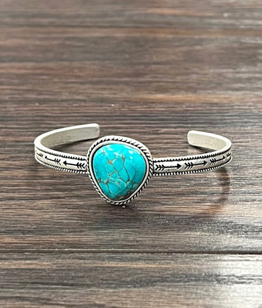 ISAC CUFF BRACELET-TURQ