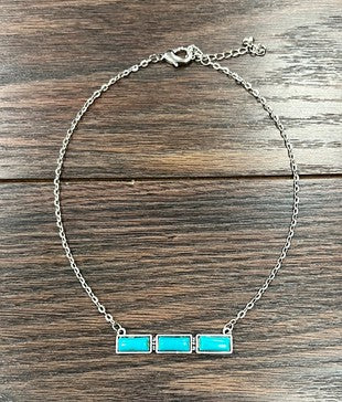 ISAC BAR TURQ NECKLACE