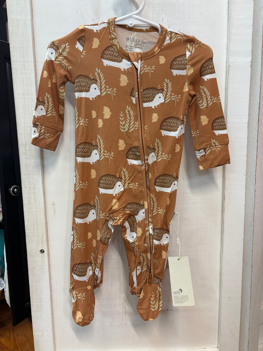 MILKBARN LUXE STRETCH FOOTED FOOTIE-HEDGEHOG
