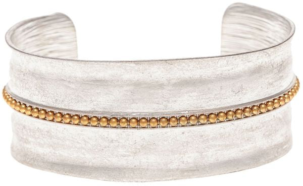 RAIN-TT GOLD BEAD ROW CUFF BRACELET