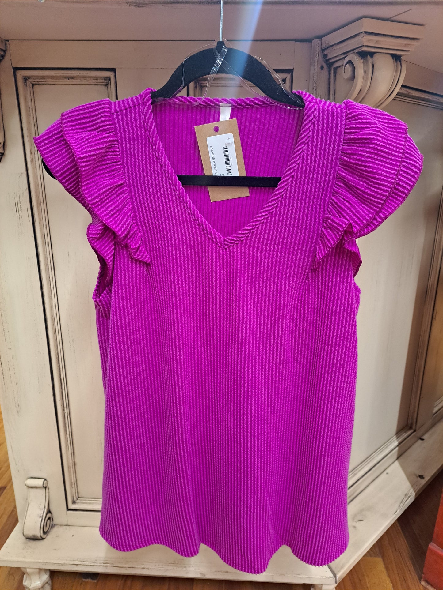 LILYPAD S/S-MAGENTA TOP