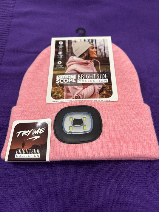 NIGHT SCOPE BEANIE LED LIGHT-PINK