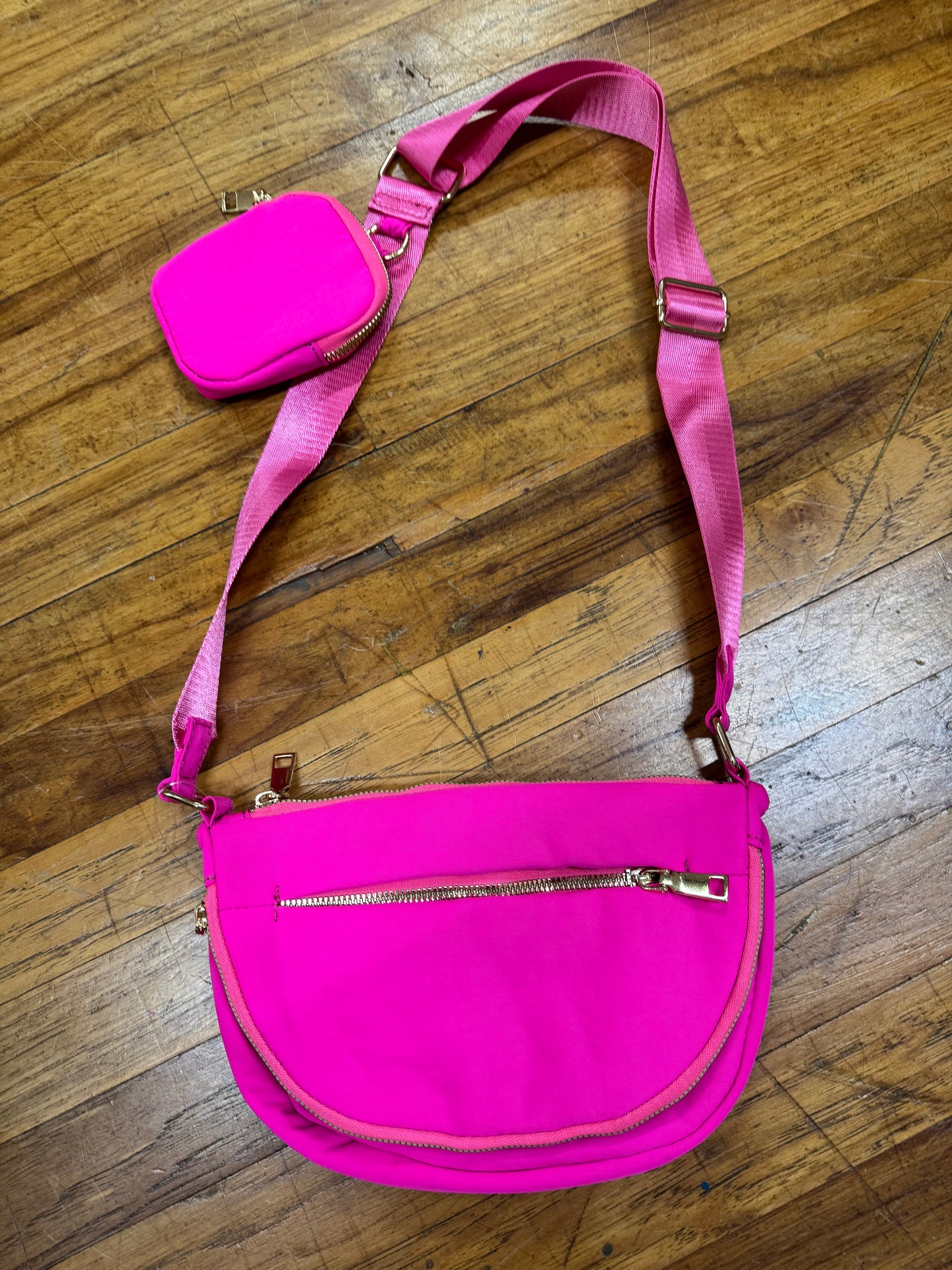 NYLON FOLD OVER FLAP PURSE