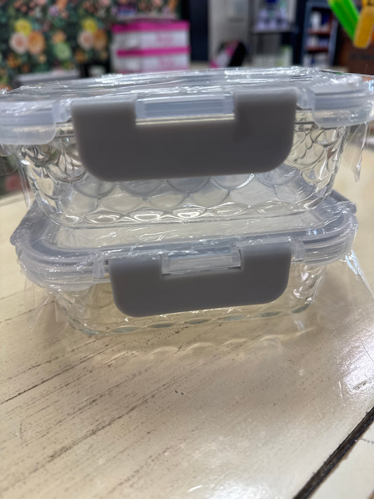 12.5 OZ HIGH BOROSILICATE JARS SNAP LOCK-SET OF 2