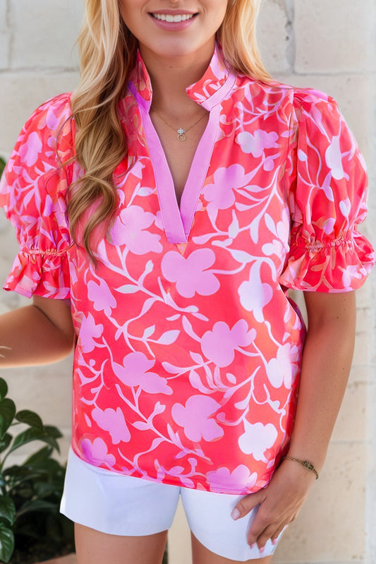 FLORAL PASTEL SPLIT TOP