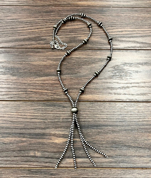 ISAC NAVAJO BEAD TASSEL NECKLACE