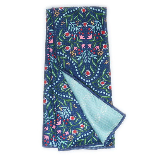 ONCE AGAIN HOME-REVERSIBLE TOWEL-RJW GLITZ-NAVY