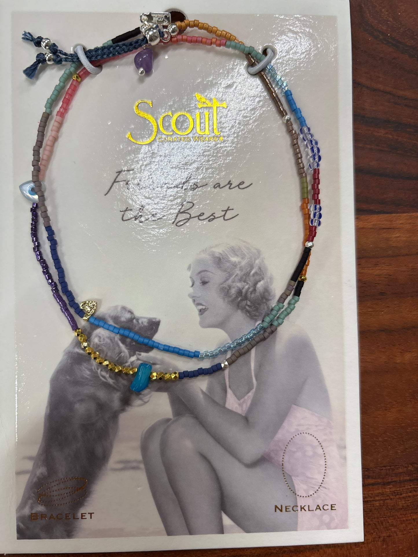 SCOUT MIXED MEDIA WRAP BR/NK- PROTECTION-AMETHYST-SILVER