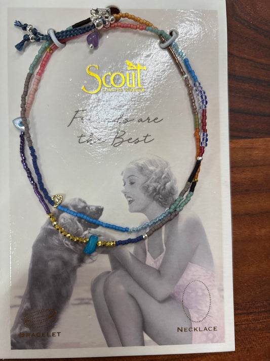 SCOUT MIXED MEDIA WRAP BR/NK- PROTECTION-AMETHYST-SILVER