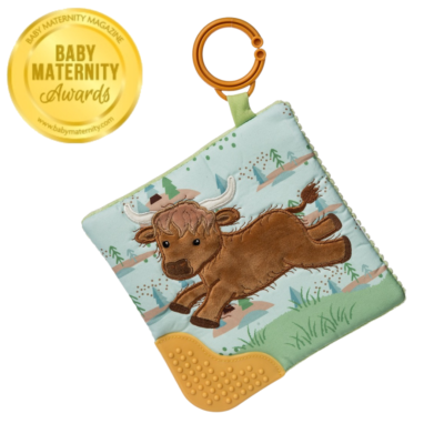 MARY MEYER HEFTY HIGHLAND COW CRINKLE TEETHER