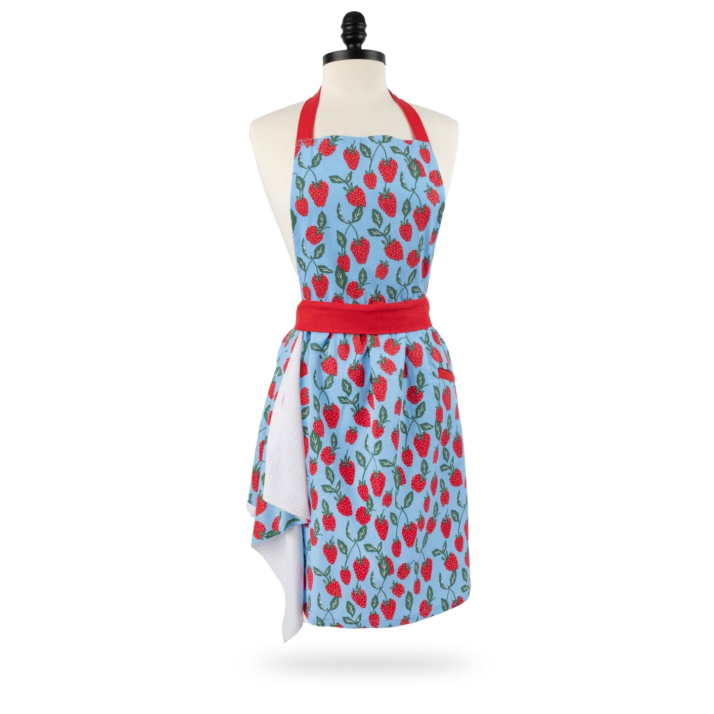 MU KITCHEN APRON & TOWEL-STRAWBERRY VINE