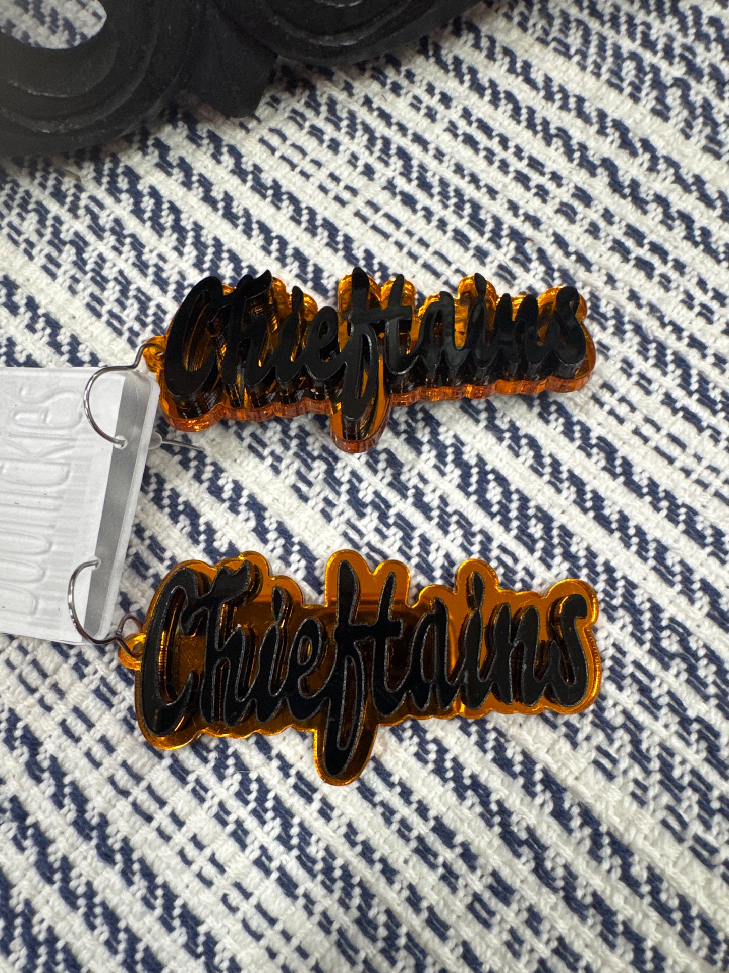 DOOHICKIES- LAYERED MASCOT EARRINGS- CHIEFTAINS