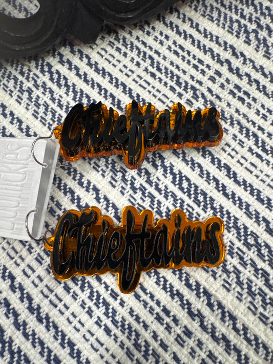 DOOHICKIES- LAYERED MASCOT EARRINGS- CHIEFTAINS