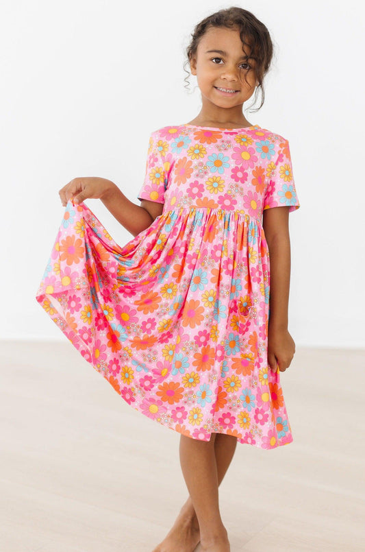 MILA & ROSE POCKET TWIRL DRESS - PETAL POP