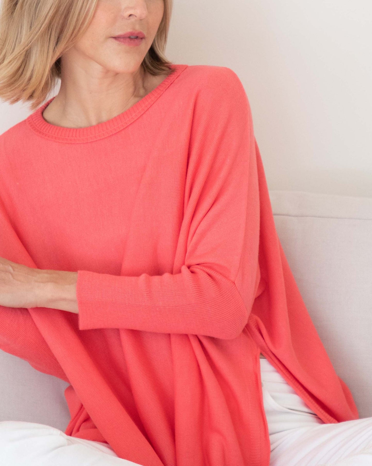 MERSEA CATALINA CREWNECK-CORAL-OS