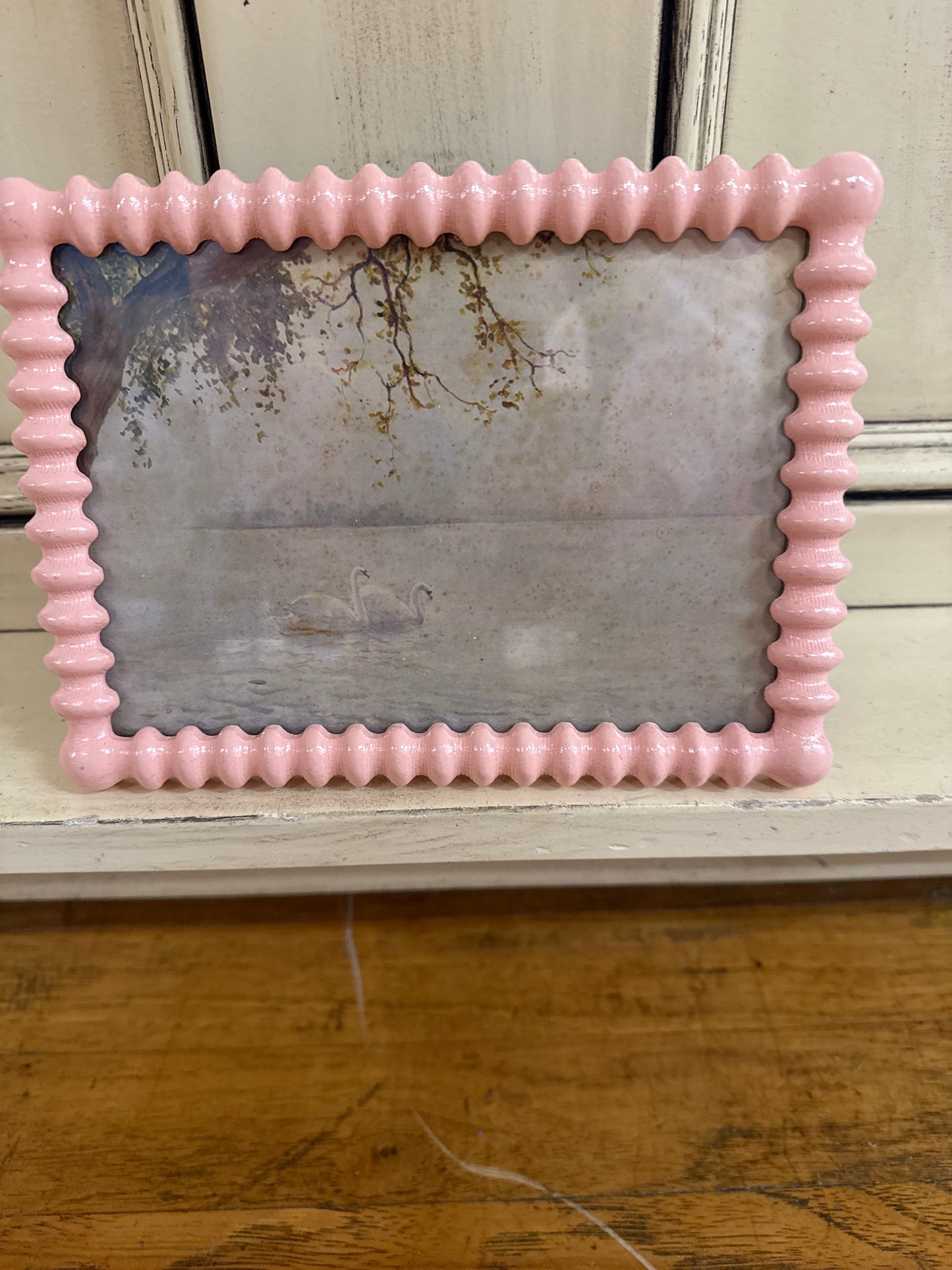 5X7 WOOD FRAME W/REPRODUCTION IMAGE-PINK