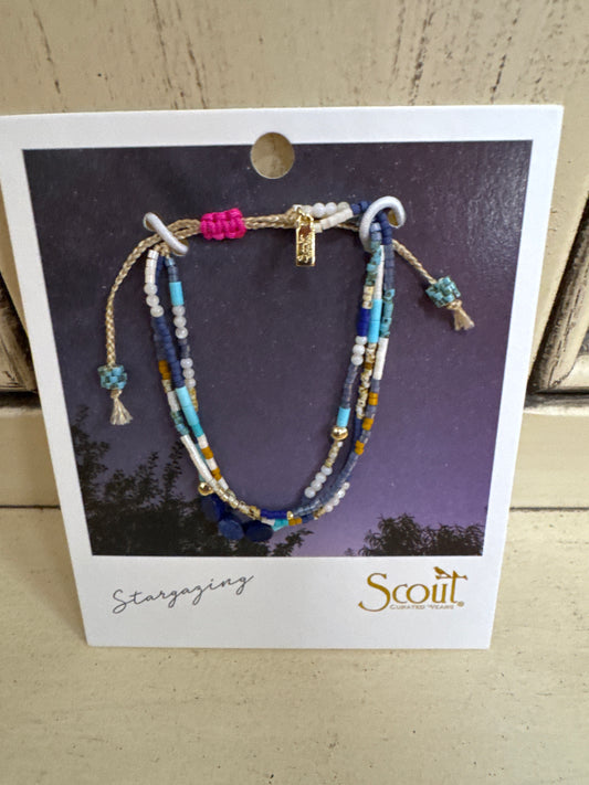 SCOUT MIXED MEDIA BRACELET-TRUTH LAPIS GOLD