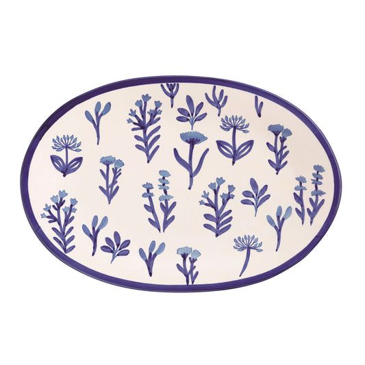 MUD PIE- BLUE FLORAL PLATTER