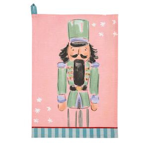 MUD PIE- GREEN NUTCRACKER TEA TOWEL