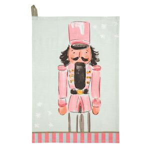 MUD PIE-PINK NUTCRACKER PRINTED TOWEL