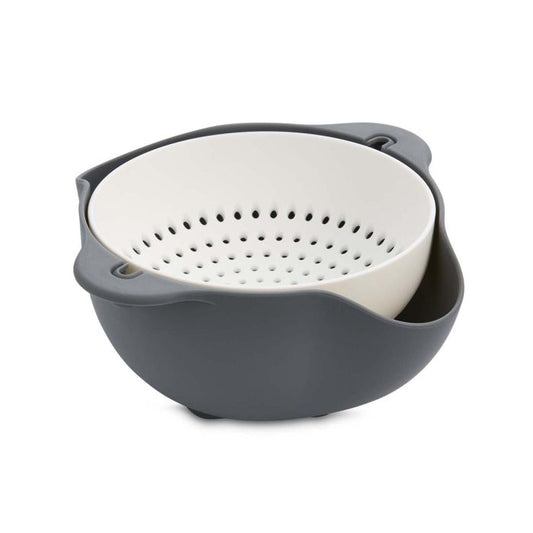 RINSE & DRAIN COLANDER BOWL-GRAY