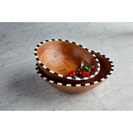 MUD PIE MEDIUM CHECKERED BOWL