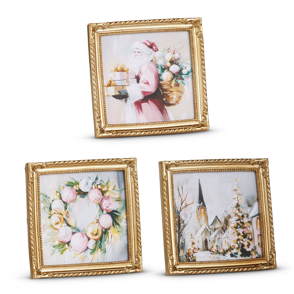 RAZ-5.5" TWILIGHT TIDINGS MINI FRAMED ART