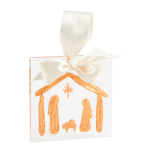 MUD PIE NATIVITY GOLD ORNAMENT