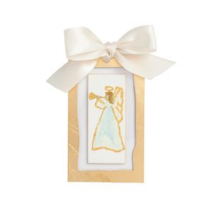 MUD PIE SIDEWAYS ANGEL GOLD ORNAMENT