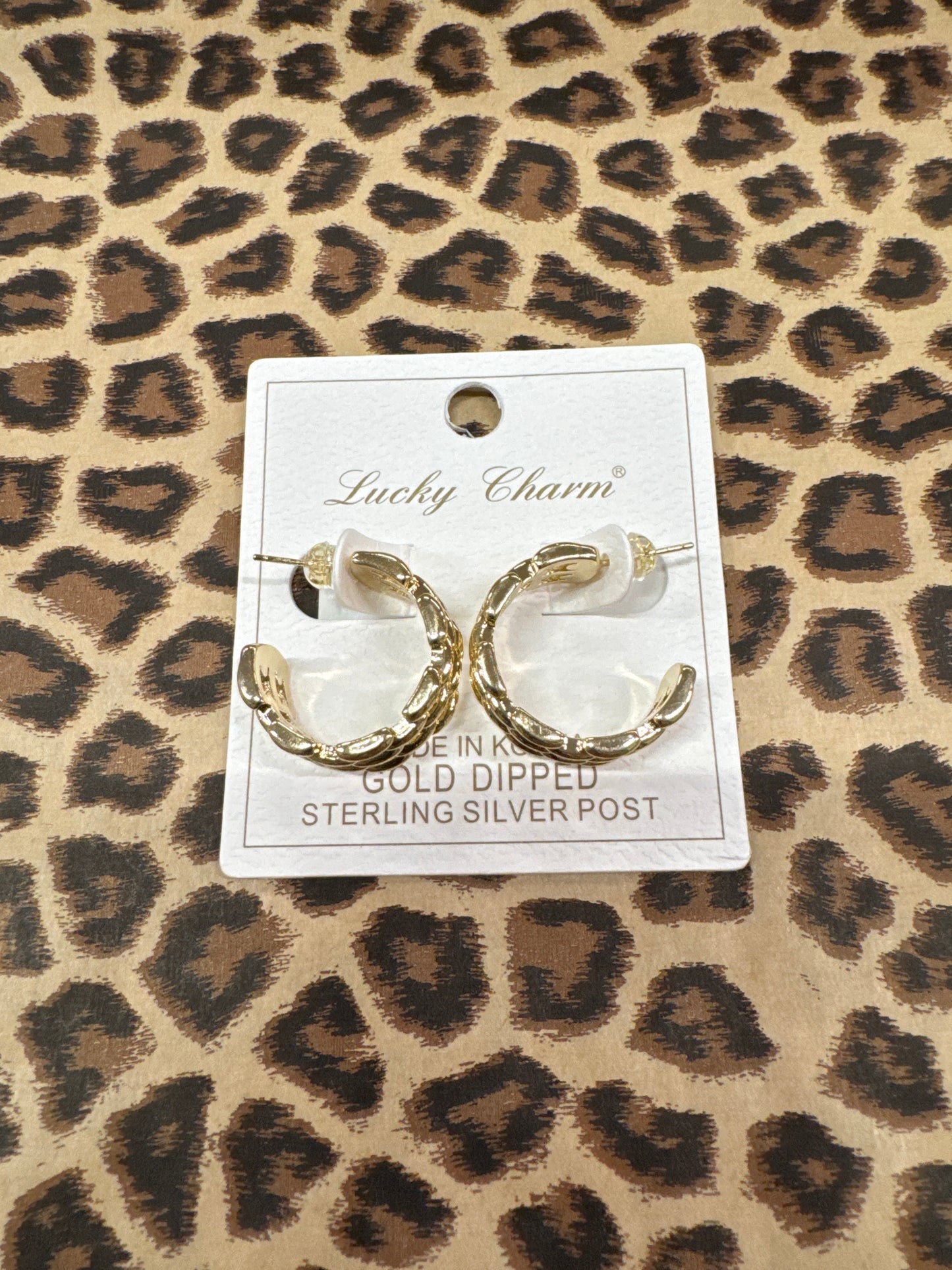 LUCKY CHARM LINK EARRINGS