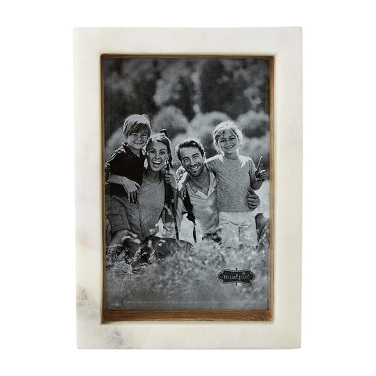 MUD PIE - 4X6 WOOD MARBLE SHADOW FRAME
