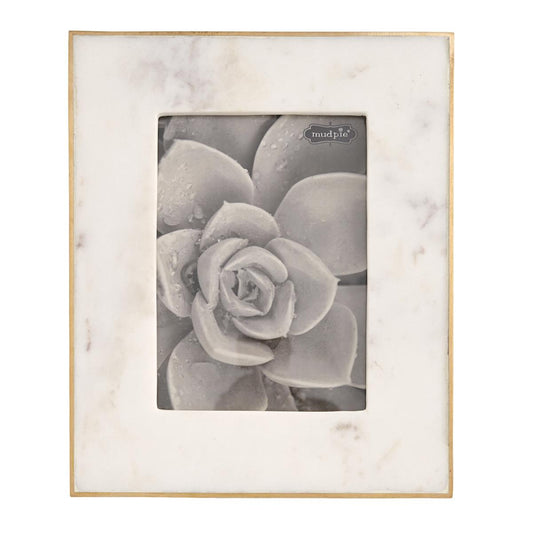 MUD PIE- 4X6 MARBLE & GOLD FRAME