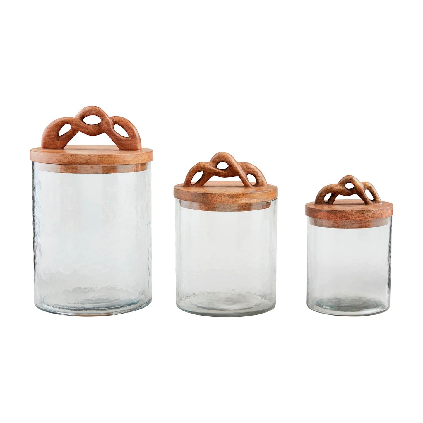 MUD PIE TWISTED HANDLE CANISTER SET OF 3