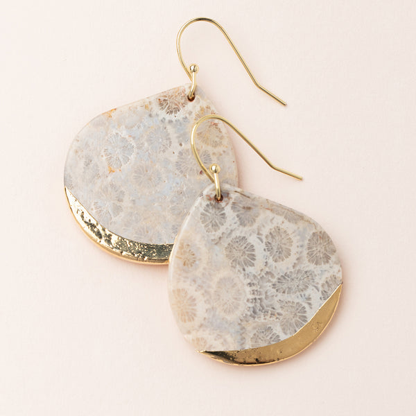 SCOUT DIPPED TEARDROP-FOSSIL CORAL