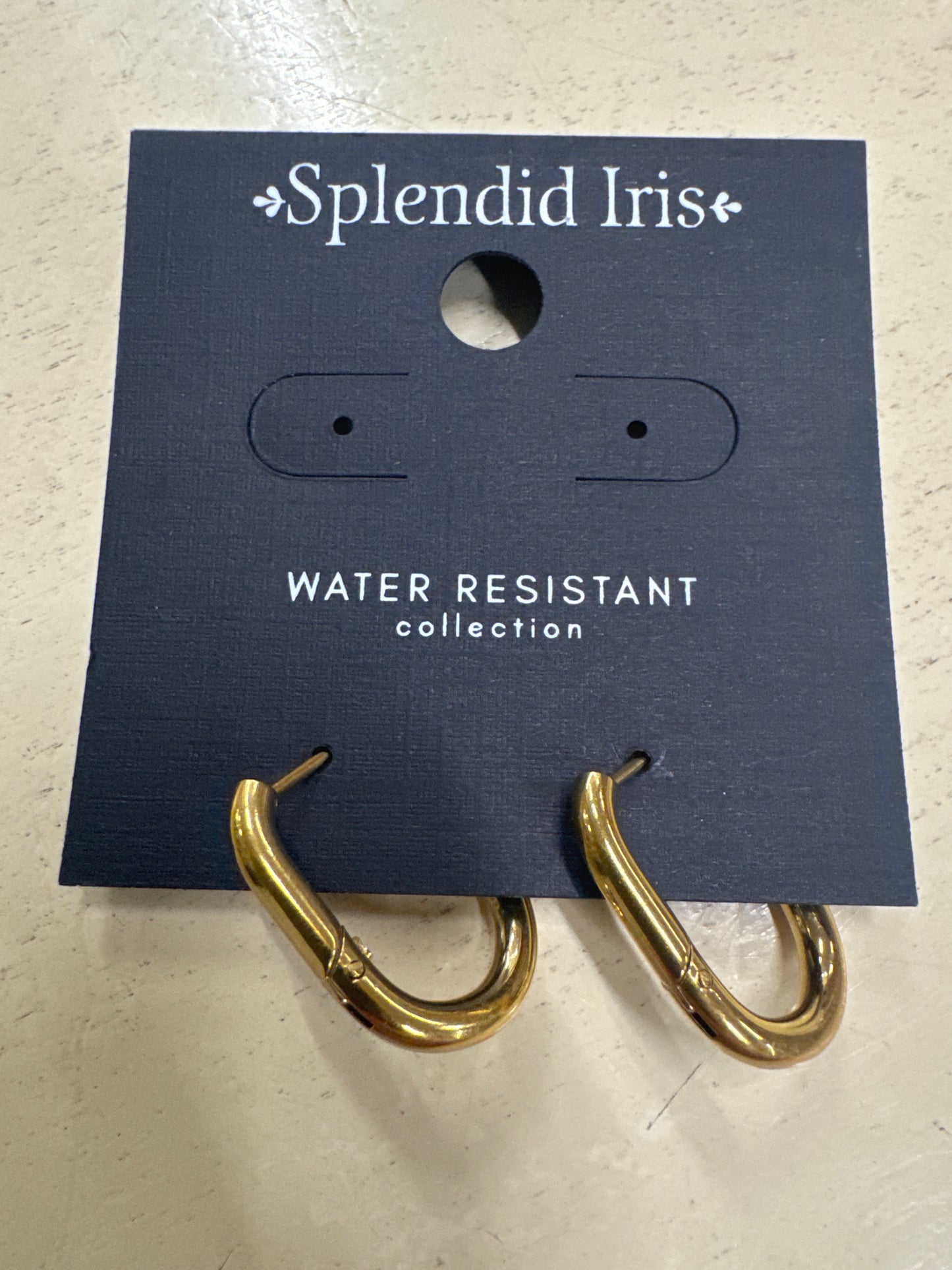 SPLENDID IRIS-CONTEMPORARY WIDE OVAL HOOPS- GOLD