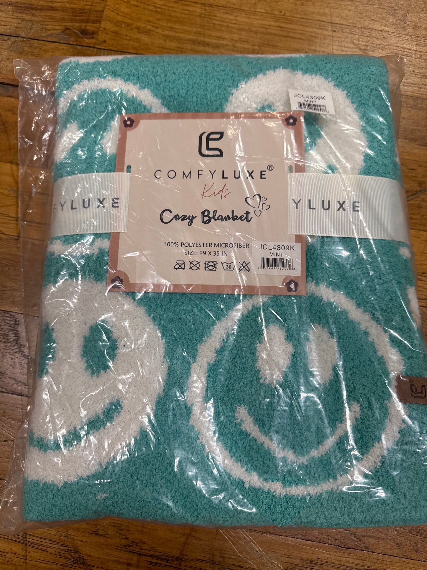 COMFY LUXE KIDS SMILEY FACE-MINT
