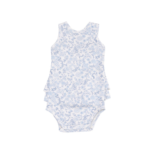 ANGEL DEAR BLUE CALICO FLORAL RUFFLE TANK
