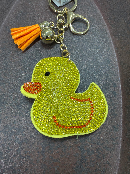 PUFF GLITTER KEY CHAIN-DUCK