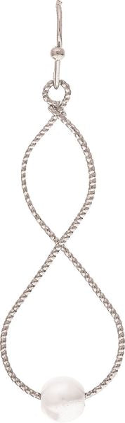 RAIN-PEARL INFINITY TWIST-SILVER EARRING