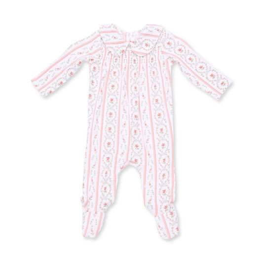 ANGEL DEAR STRIPE SMOCKED PETER PAN FOOTIE