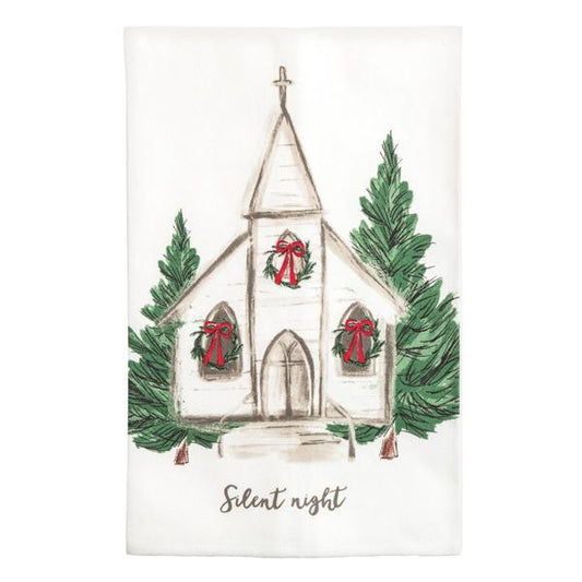 MUD PIE-CHURCH PAINTED TEA TOWEL