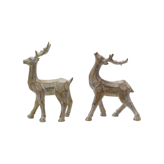 6 1/2"H RESIN STANDING DEER -LOOKIN FRONT
