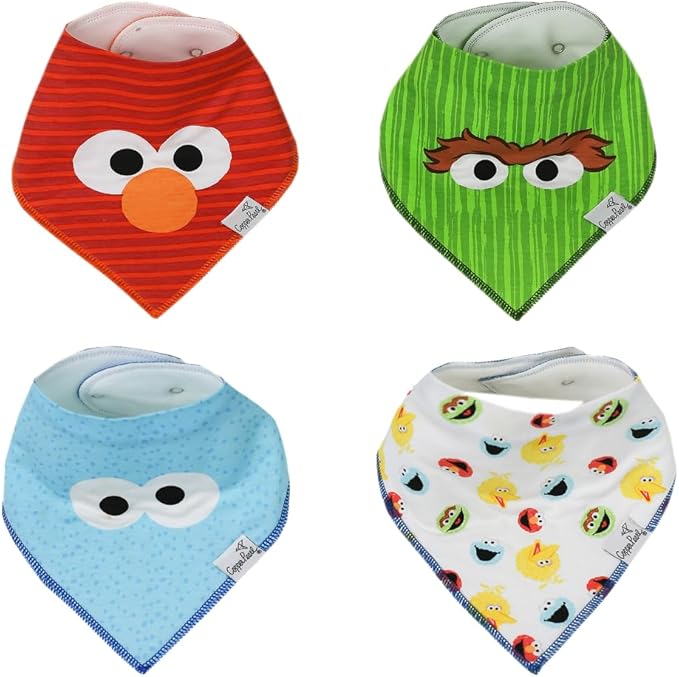 COPPER PEARL BANDANA BIBS 4 PACK-ELMO