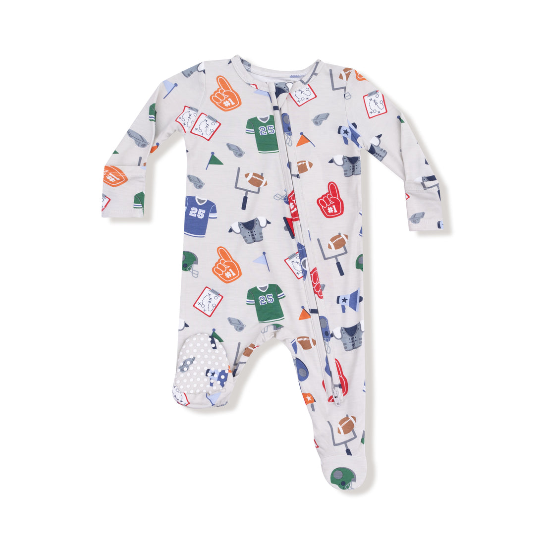 ANGEL DEAR - GAME DAY-GREY-FOOTIE