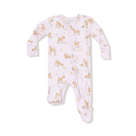 ANGEL DEAR ZIP RUFFLE FOOTIE-LITTLE FAWN