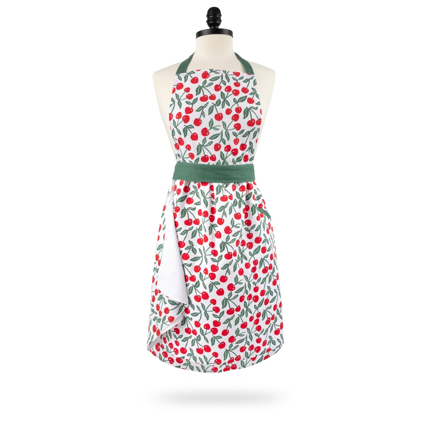 MU KITCHEN APRON & TOWEL-CHERRY PIT